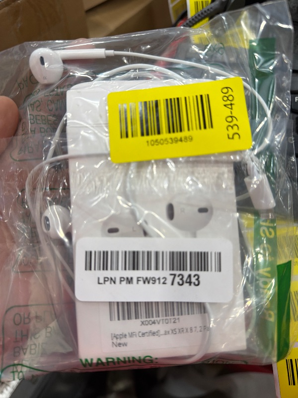 View 2 of [Apple MFi Certified] for iPhone Headphones Wired Earbuds/Earphones with Built-in Microphone & Volume Control HiFi Stereo Nosie Reduction Compatible for iPhone 14 13 12 11 Pro Max XS XR X 8 7, 2 Pack