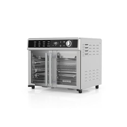 Photo 1 of ***DAMAGED - SEE NOTES/PICTURES***
BLACK+DECKER Crisp N Bake Air Fryer Toaster Oven Combo 12 in 1 Countertop Convection Oven Cooks Food Fast Fits a Whole Pizza or 6 Toast Slices Fre