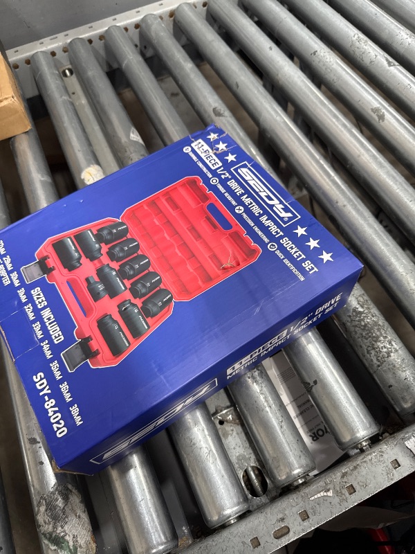 Photo 1 of 1/2 Drive Deep Impact Socket Set: 11-Piece Metric Size Wheel Axle Nut Wrench Metric Large Jumbo 27mm 29mm 30mm 31mm 32mm 33mm 34mm 35mm 36mm 38mm Spindle Joint High Torque Truck Bearing Locknut
