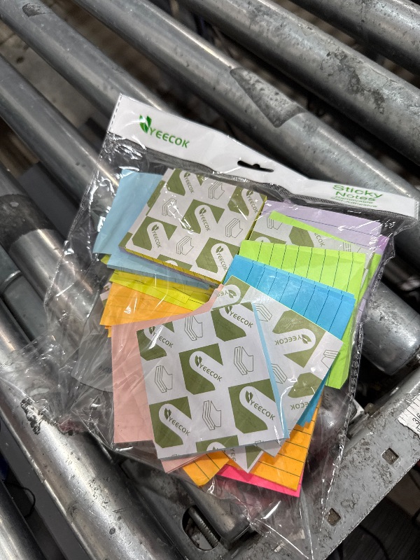 Photo 1 of (18 Pads) Lined Sticky Notes 3x3 in Bright Ruled Post Stickies Colorful Super Sticking Power Memo Pads