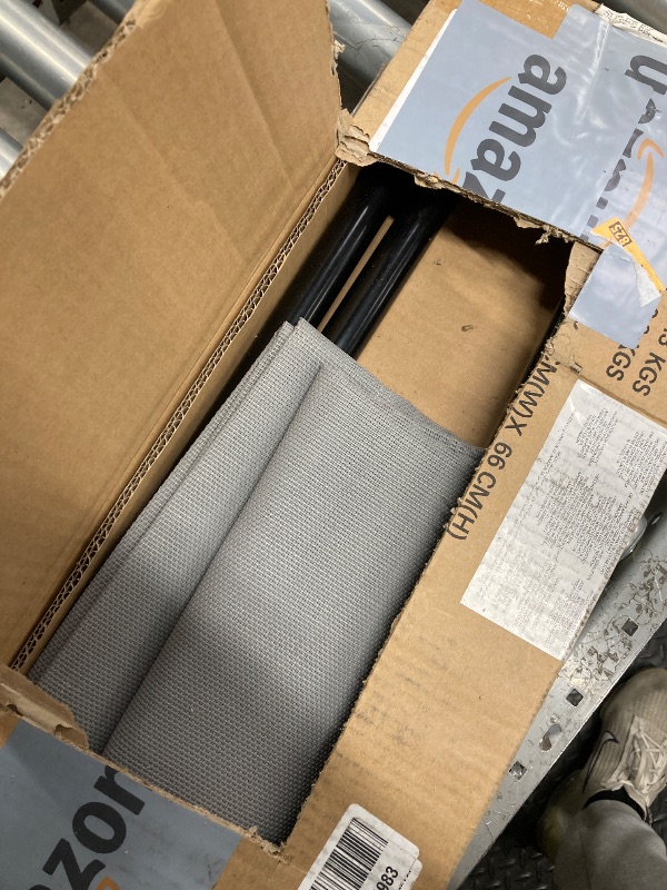 Photo 1 of ***Defective threads***Amazon Basics Cooling Breathable Elevated Dog Bed with Durable Metal Frame, Medium, 43 x 26 x 7.5 Inch, Grey, Easy to Assemble***Defective threads***