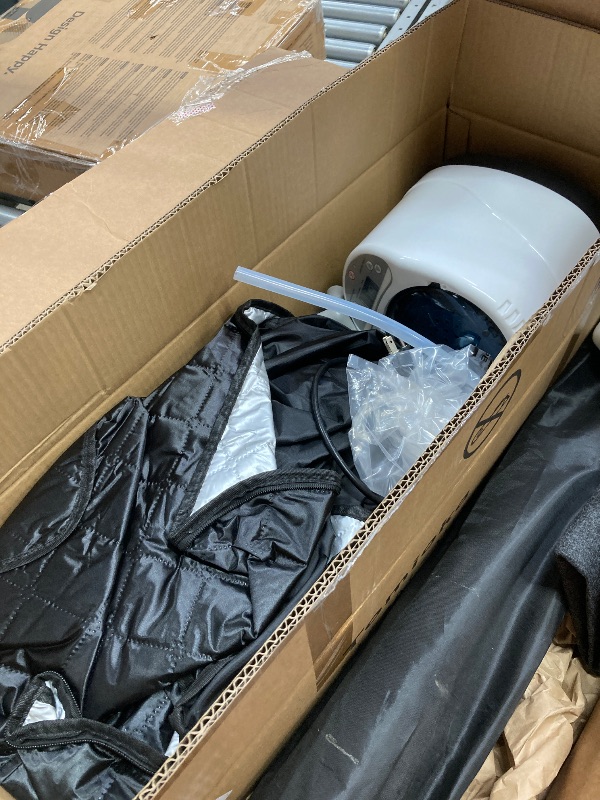 Photo 1 of ***DAMAGED -MISSING PIECES -SELLING AS PARTS ONLY*** Tomioka Sauna Box, Portable Steam Sauna for Body Relaxation, Portable Personal SPA Steam Tent with 3L /1500W Steamer, 9 Levels Temp Control, Indoor, Outdoor (Black)