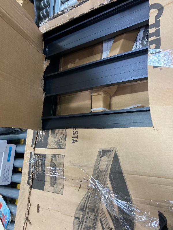 Photo 1 of ***DAMAGED -SELLING AS IS *** CURT 18113 49 x 22-1/2-Inch Black Aluminum Hitch Cargo Carrier, 500 lbs Capacity, 2-in Fixed Shank