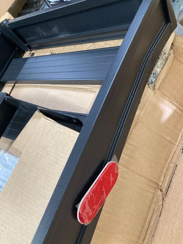 Photo 1 of ***DAMAGED -SELLING AS IS *** CURT 18113 49 x 22-1/2-Inch Black Aluminum Hitch Cargo Carrier, 500 lbs Capacity, 2-in Fixed Shank