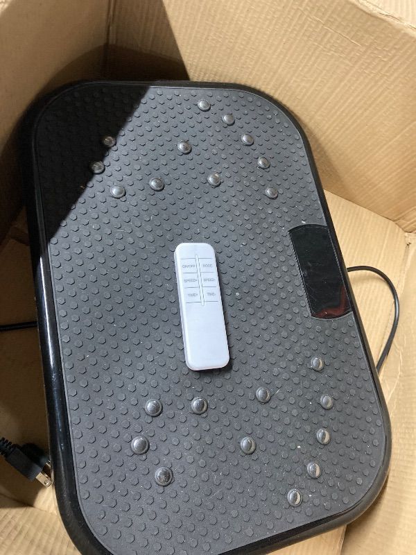 Photo 1 of **PARTS ONLY**SoftGym Vibration Plate Exercise Machine for Lymphatic Drainage,Power Vibrate Stand Shake Board 450 Lbs Capacity Whole Body Workout Waver with Resistance Bands Weight Loss Gifts for Women Men-Black