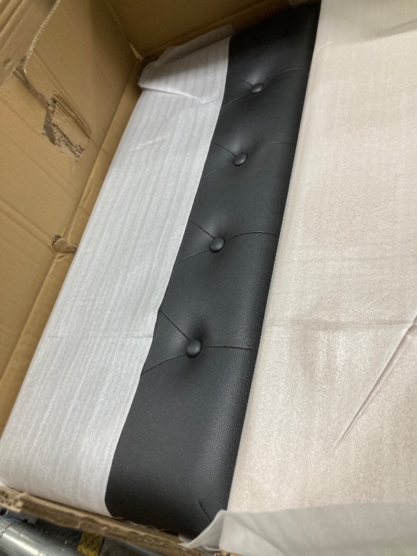 Photo 1 of ***DAMAGE -SELLING AS IS -SEE ALL PHOTOS*** MICHYUGM Piano Bench with Padded Cushion and Music Book Storage Compartment, Duet Wooden Seat, 13.7 x 29.5 x 20 inches, Load 440lb Black