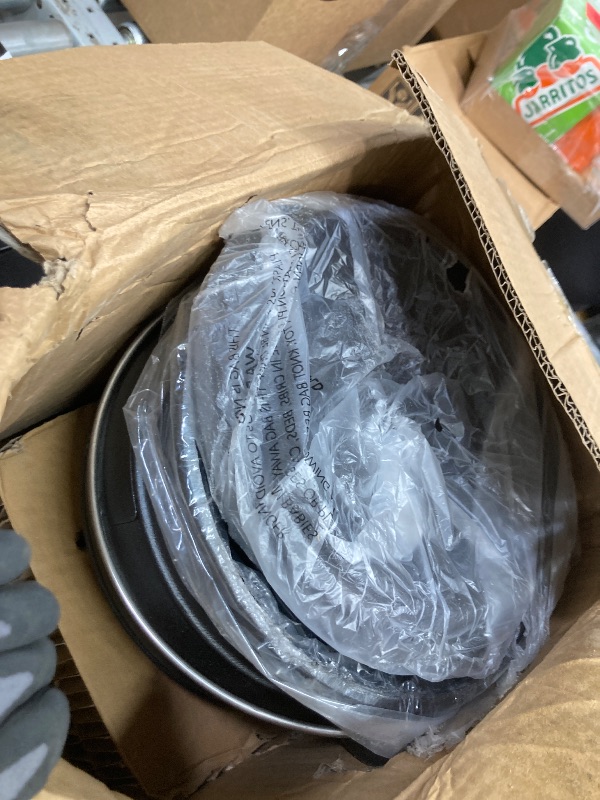 Photo 1 of *Water damaged box* Bruntmor 8-Quart Pre-Seasoned Cast Iron Cauldron - African Potjie Pot with Lid - 3-Legged Pot for Even Heat Distribution - Outdoor Cast Iron Dutch Oven Cookware for Campfire Cooking and Boiling