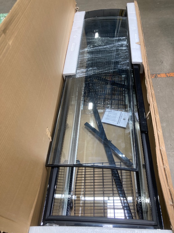 Photo 1 of *Bottom no closed/Couldn't tape* IDEALHOUSE Countertop Refrigerator, 10.5 Cu.Ft. Pastry Display Case for Bakery with LED, Frost-Free, Sliding Door, Commercial Fridge Display Case for Cafe and Restaurant, 5-Tier Design, Black