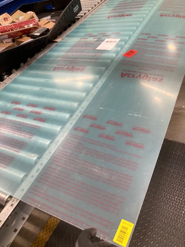 Photo 1 of *Chipped corner* Falken Design Clear Acrylic Sheet - 36" x 84" - 1/12" Thick Plexiglass for Light-Duty Projects, Custom Panels, and Protective Covers – Transparent, Flexible, and Impact-Resistant