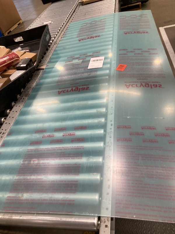 Photo 1 of *Chipped corner* Falken Design Clear Acrylic Sheet - 36" x 84" - 1/12" Thick Plexiglass for Light-Duty Projects, Custom Panels, and Protective Covers – Transparent, Flexible, and Impact-Resistant