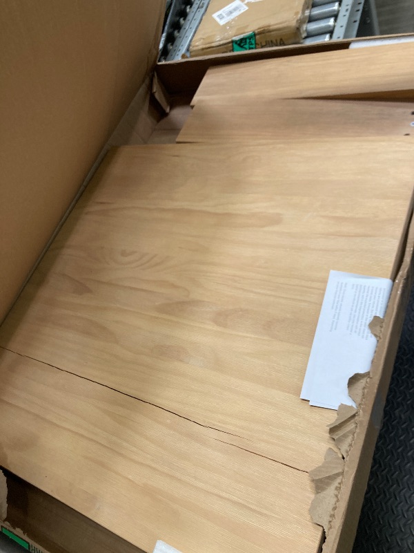 Photo 1 of *Crackdown the side of table top* Plank+Beam Modern Square Corner Table, 32", Slim Side Table for Living Room, Mini End Table for Small Spaces, Bedside Night Stand, Blonde Wirebrush