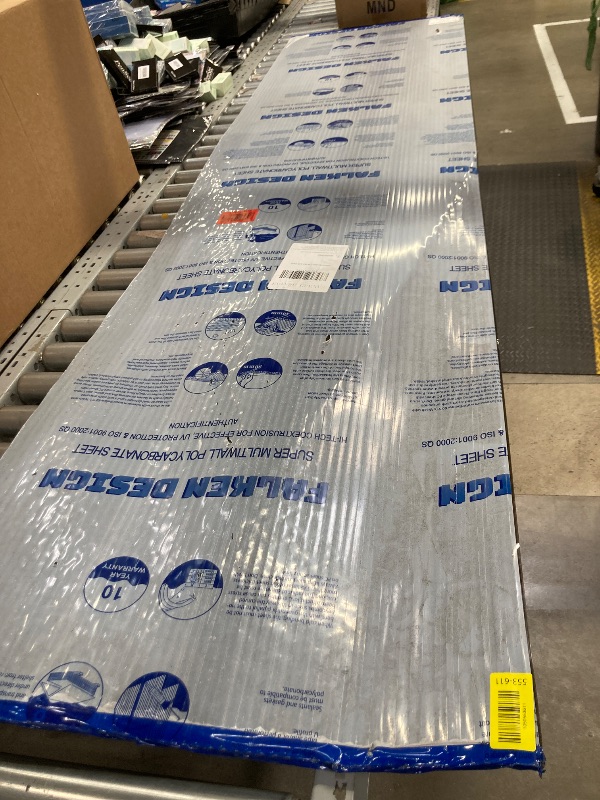 Photo 1 of *Bent on one end* Falken Design Polycarbonate Roof Panel Twinwall (Multiwall) Bronze 24 in. x 96 in. x 3/8 in. (8MM) Thick