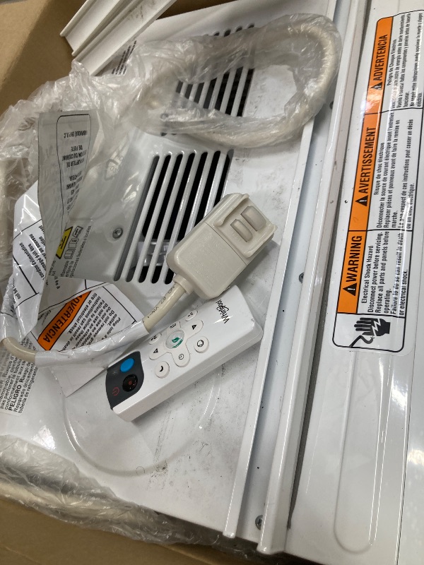 Photo 1 of *Dirty* LG 5000 BTU Window Air Conditioner with Remote, Easy Mechanical Control Ultra-Quiet Compact-size Cools 150 Sq.Ft. for Small Room, Washable Filter AC Unit Easy Installation White LW5025R