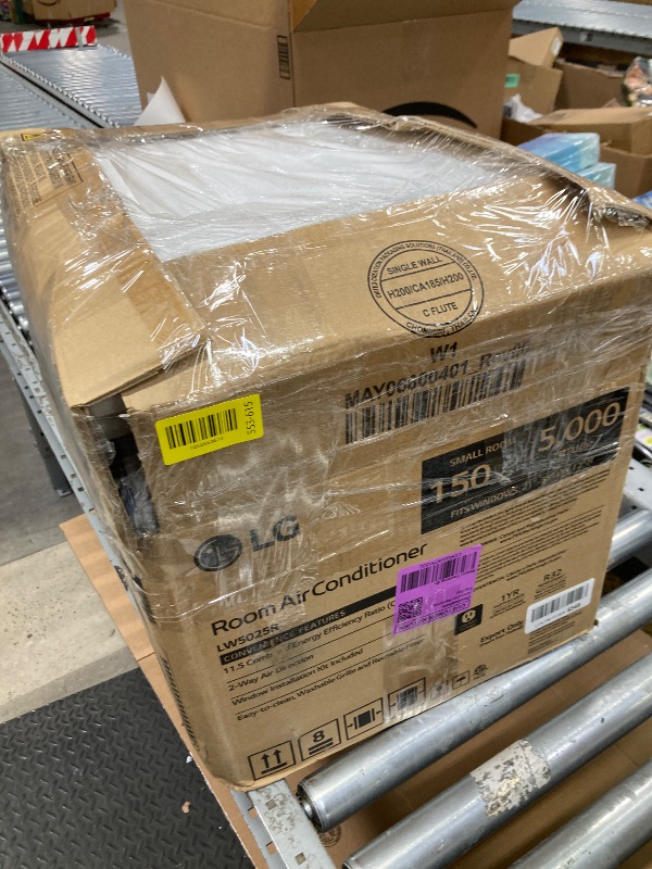 Photo 1 of *Dirty* LG 5000 BTU Window Air Conditioner with Remote, Easy Mechanical Control Ultra-Quiet Compact-size Cools 150 Sq.Ft. for Small Room, Washable Filter AC Unit Easy Installation White LW5025R
