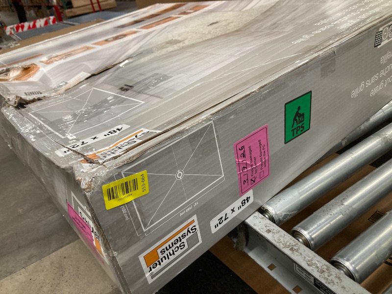 View 4 of *May have minor damage* Schluter Kerdi Shower Kit with Shower Tray, Curb, Waterproofing Membrane, Strips & Seals - PVC Plastic, 48" x 72" Tray Size, Center Outlet Position - KSK12201830PVC