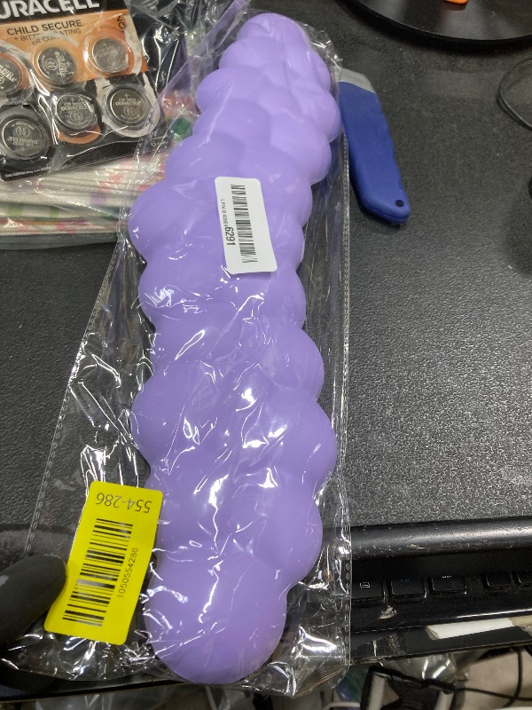 Photo 1 of *Keyboard rest only* Sushret Cloud Wrist Rest for Keyboard and Mouse, Memory Foam PU Leather Keyboard Wrist Rest with Ergonomic Support, Non-Slip Base, Cute Arm Rest Pad & Palm Cushion, Office Desk Accessory, Purple