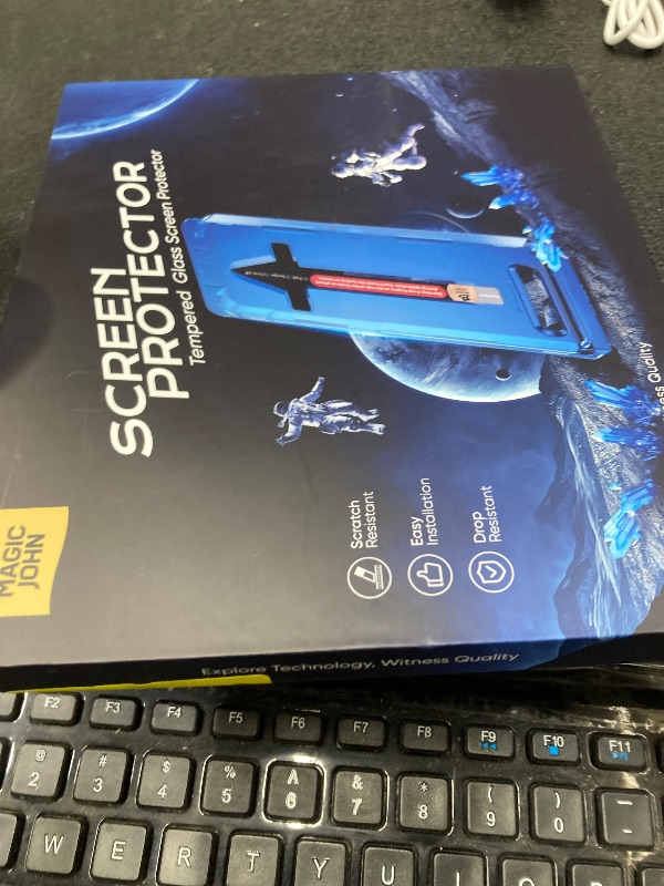 Photo 1 of **MISSING ONE SCREEN PROTECTOR**MAGIC JOHN 2 Pack for iPhone 13 Pro Max/iPhone 14 Plus 6.7 inch Tempered Glass Screen Protector, Auto Dust-Elimination Installation, Bubble Free, HD Clear, Easy Installation