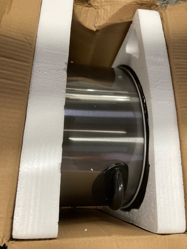 Photo 1 of **DENTED OUTER SHELL***Crock-Pot Large 8-Quart Programmable Slow Cooker with Auto Warm Setting Black Stainless Steel***DENTED OUTER SHELL***