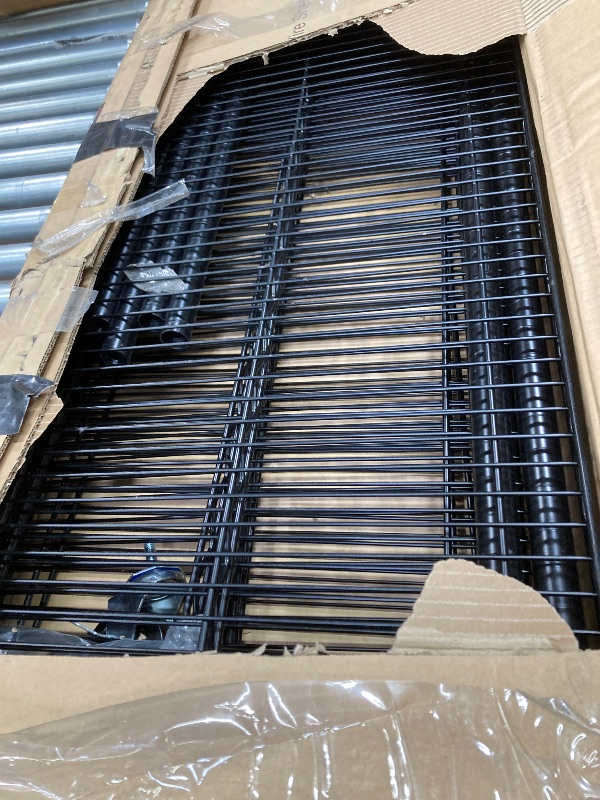 Photo 1 of **MISSING PARTS***Seville Classics UltraDurable Heavy Duty NSF Solid Steel Wire Rack Storage Unit, Organizer for Garage, Warehouse, Office, Restaurant, Classroom, Kitchen, Black, 5-Tier Shelving, 60" W x 18" D