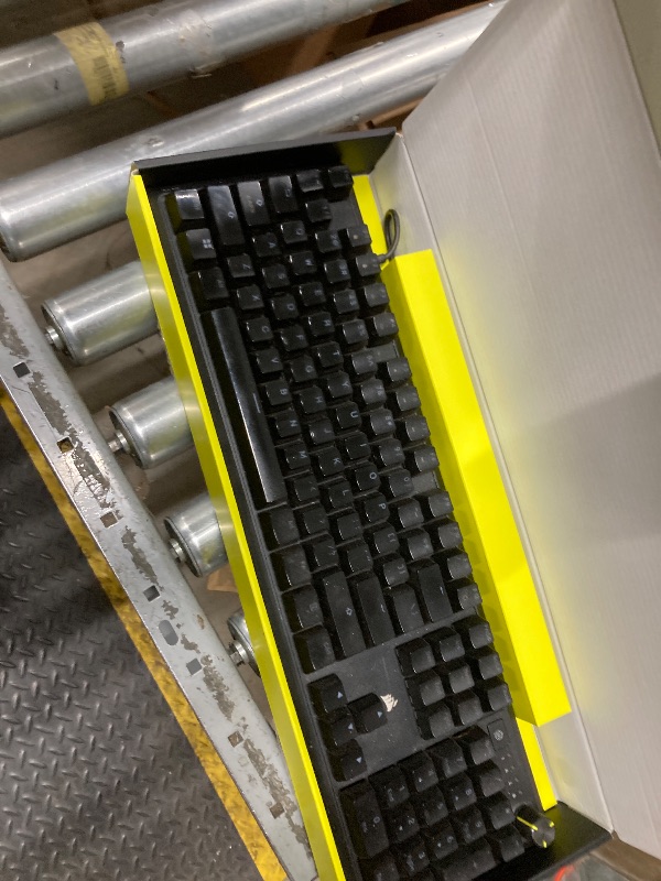Photo 1 of ***USED -SELLING AS IS *** CORSAIR K70 CORE RGB Mechanical Wired Gaming Keyboard with Palmrest – Pre-Lubed MLX Red Linear Switches, SOCD, ABS Double-Shot Keycaps, Sound Dampening, Media Control Dial, QWERTY NA – Black