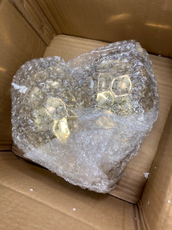 Photo 1 of ***DAMAGE -SELLING AS IS *** Deco 79 Porcelain Ceramic Heart Decorative Sculpture Dimensional Angled Origami Inspired Home Decor Statue, Accent Figurine 8" x 3" x 8", Gold