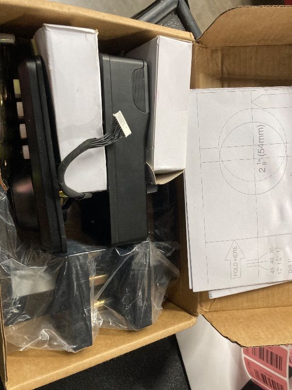 Photo 1 of ***missing keys***Front Door Handle and Deadbolt Set, Keyless Entry Door Lock Deadbolt with Doorbell, Electronic Keypad, Voice Prompt, Auto Lock, Anti-Peeping Password, Digital Code Door Lock, Matte Black***missing keys***