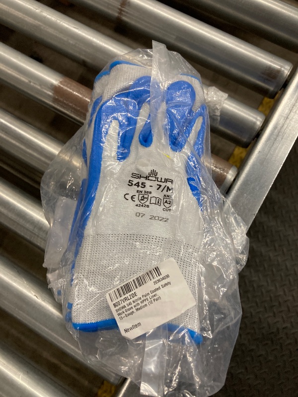 Photo 1 of **Medium**SHOWA 545 Nitrile Palm Coated A2 Cut Resistant Safety Glove with HPPE Liner, 13-Gauge, Medium (12 Pair)