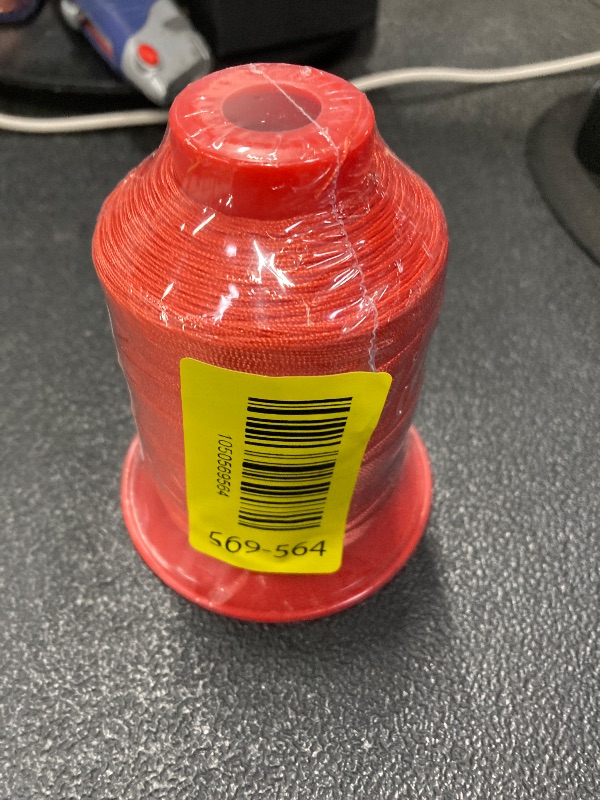 Photo 1 of 1000 Meters FIVEIZERO Extra Strong Upholstery Thread,OrangeRed Bonded Nylon Thread for Denim Leather,Craft,Machine,DIY and Home (1 Pack) CJ