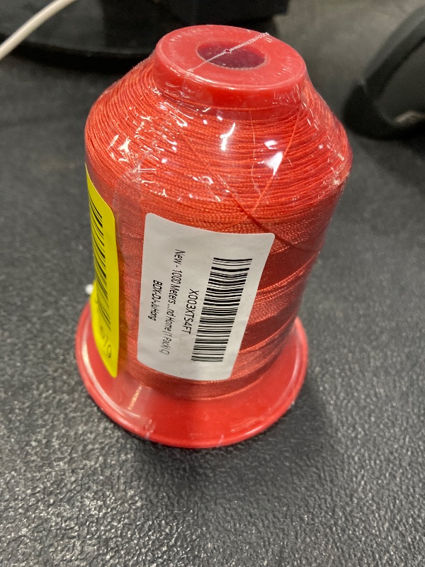 Photo 1 of 1000 Meters FIVEIZERO Extra Strong Upholstery Thread,OrangeRed Bonded Nylon Thread for Denim Leather,Craft,Machine,DIY and Home (1 Pack) CJ