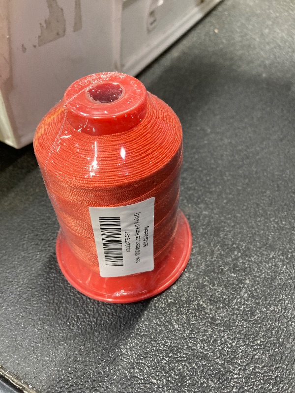 Photo 1 of 1000 Meters FIVEIZERO Extra Strong Upholstery Thread,OrangeRed Bonded Nylon Thread for Denim Leather,Craft,Machine,DIY and Home (1 Pack) CJ