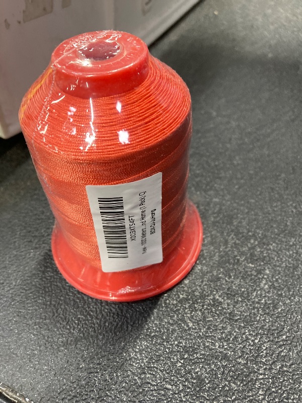 Photo 1 of 1000 Meters FIVEIZERO Extra Strong Upholstery Thread,OrangeRed Bonded Nylon Thread for Denim Leather,Craft,Machine,DIY and Home (1 Pack) CJ