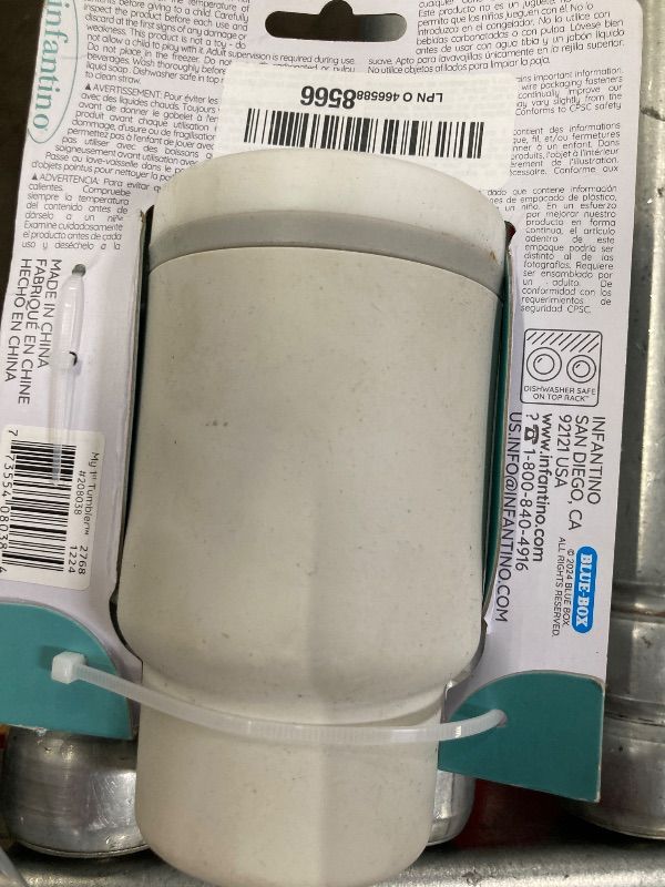 Photo 1 of ***OUTSIDE IS DIRTY**I PUT IT IN A BAG(SHOULDA BEEN IN A BAG THE FIRST TIME)***Infantino My 1st Tumbler, Silicone Sippy Cup with Straw & Handle, Spill-Resistant Baby Cup for On-the-Go, BPA-Free Transition Bottle, Cream***OUTSIDE IS DIRTY**I PUT IT IN A BA