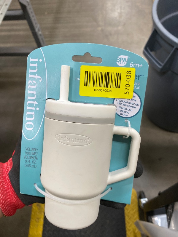 Photo 1 of ***OUTSIDE IS DIRTY**I PUT IT IN A BAG(SHOULDA BEEN IN A BAG THE FIRST TIME)***Infantino My 1st Tumbler, Silicone Sippy Cup with Straw & Handle, Spill-Resistant Baby Cup for On-the-Go, BPA-Free Transition Bottle, Cream***OUTSIDE IS DIRTY**I PUT IT IN A BA