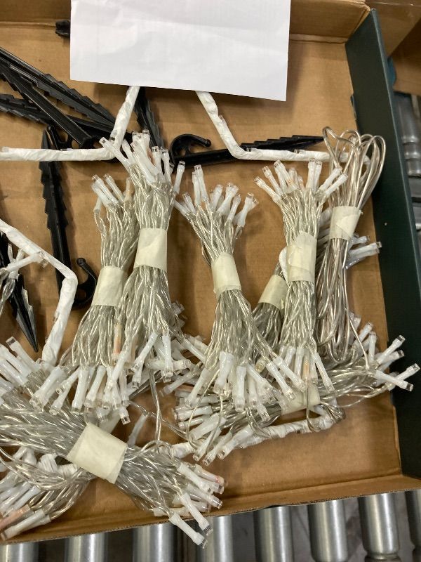 Photo 1 of **MISSING PLUG**MINIAO Christmas Decorations Star String Lights, 320 LED Waterfall Tree Lights with 13" Topper Star 8 Lighting Modes Indoor Outdoor Decorative for New Year, Holiday, Wedding, Party (Multicolor)