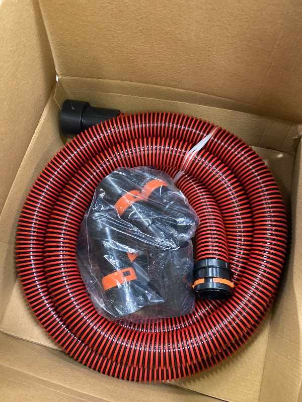 Photo 1 of 10 FT 1 1/4 Dust Collection Hose Kit Vacuum Hose Adapter Kit for Home and Shop Vacuums System,6 Adapters Fits with Multi-Brands,Quick Switchable Woodworking Power Tool and Sander vacuum hose