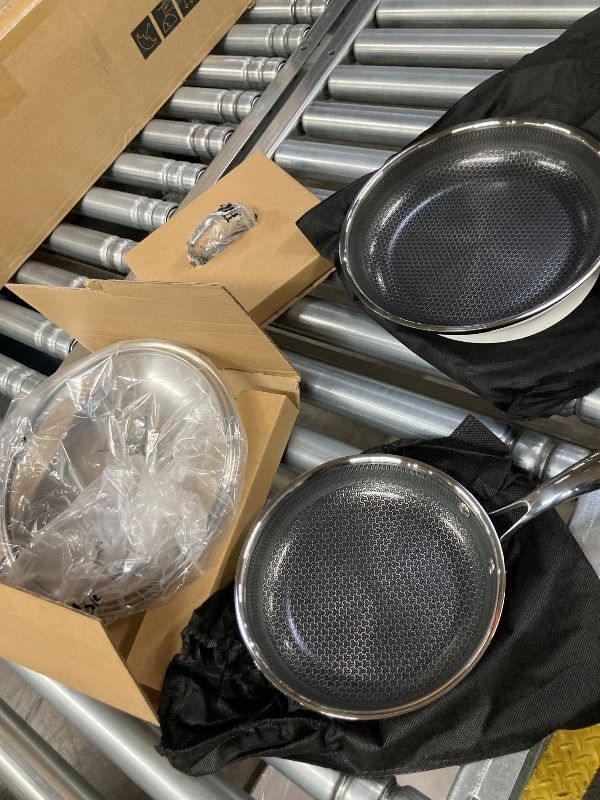 Photo 1 of ***ONLY 2 PANS SET WITH LIDS*** Non Stick Frying Pans Set 2, Skillet with Tempered Glass Stay-cooling Handle, PFOA Free Non Toxic Dishwash & Oven Safe Kithchen Cookware Set Compatible All Cooktops