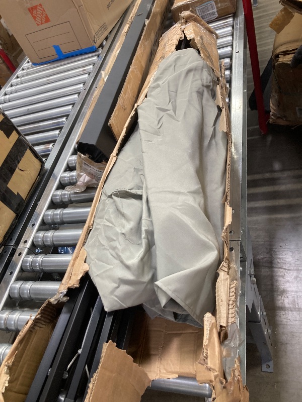 Photo 1 of ***Fabric is torn***
ABCCANOPY Durable Solar Led Patio Umbrellas with 32LED Lights 11FT (Light Gray)