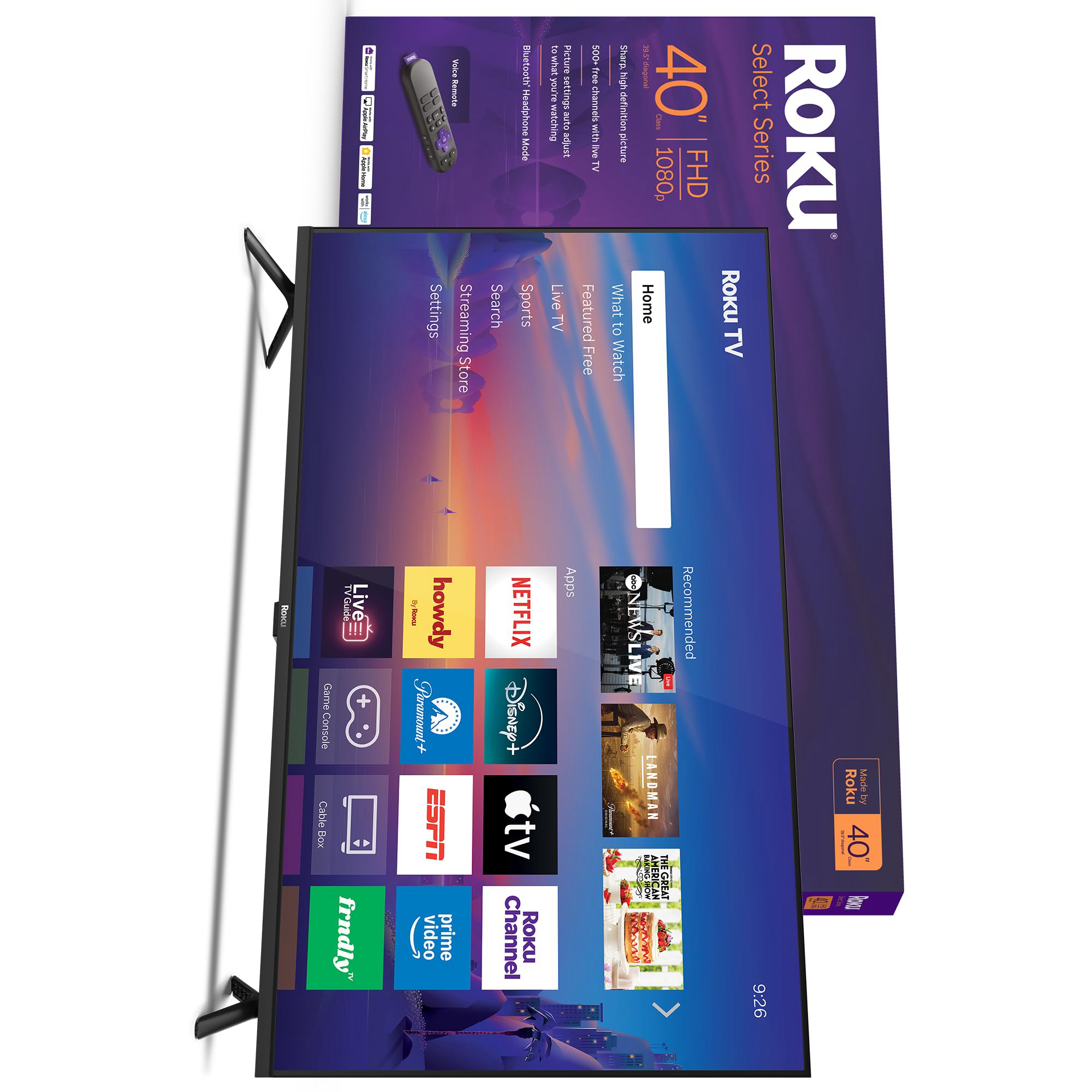 Photo 1 of ****NO RETURN. NO REFUND****Roku Smart TV 2026 – 40-Inch Select Series, 1080p Full HD TV – Roku TV with Voice Remote – Flat Screen LED Television with Wi-Fi for Streaming Live Local News Sports & Movies, Bluetooth Headphone Mode