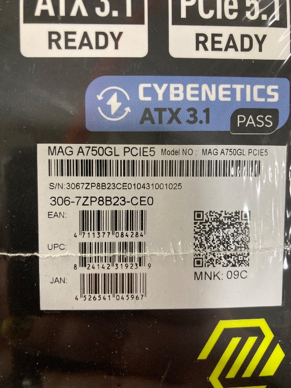 Photo 1 of *** FACTORY SEALED, NO RETURNS , NO REFUNDS IF OPENED *** MSI MAG A750GL PCIE5 - EU Cord