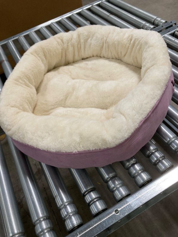 Photo 1 of ***DAMAGE -SIDE SEAM OPEN -SELLING AS IS *** Love's cabin Donut Pet Bed, 25in, Burlwood, for Small Dogs & Cats, Soft Durable Fabric, Anti-Slip, Water-Resistant, Washable