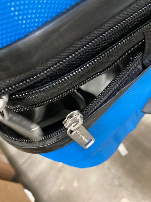 Photo 1 of ***DAMAGE -ZIPPER BROKEN -SELLING AS IS *** Amazon Basics 30" Hardside Large Checked Luggage, Expandable For Up to 15% More Space, With Scratch-Resistant Surface, Four Multi-directional Wheels, Telescoping Handle, Light Blue