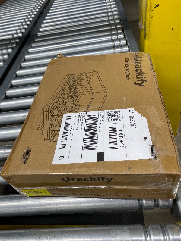 Photo 1 of **similar**Kitsure Dish Drying Rack for Kitchen Counter, Stainless Steel Sink Organization and Storage Essentials with Cutlery Holder, Home and Appartment Decor, 12''W x 15.5''L, grey