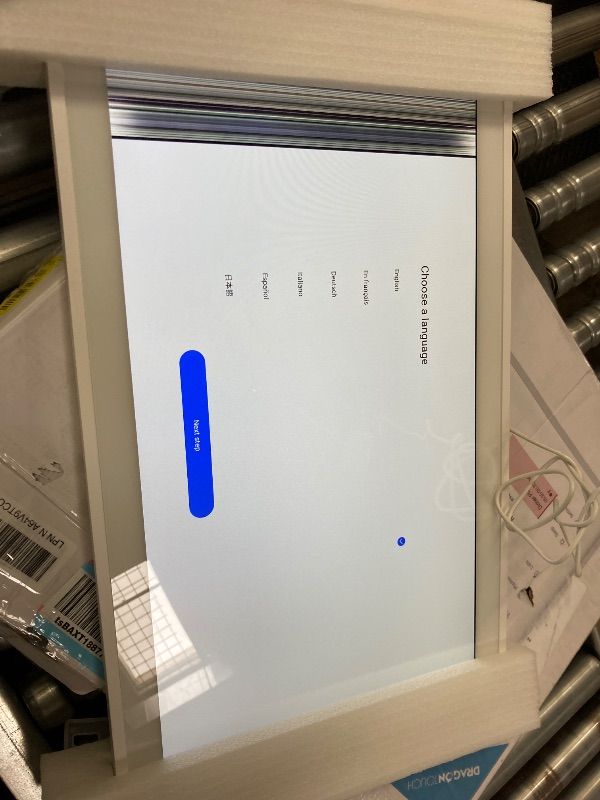 Photo 1 of **LINES DOWN LEFT SIDE***Dragon Touch Digital Calendar 21.5 Inch Touch Screen, Electronic Wall Calendar Chore Chart for Family Monthly/Weekly Planner, Interactive Display for Home Organization, Desk Mount Included - White