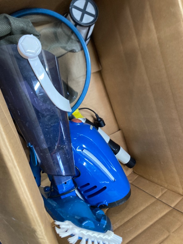 Photo 1 of **PARTS ONLY***Enhulk Pool Vacuum for Above Ground Pool, 2026 Upgraded Pool Vacuum with A Telescopic Pole, 18.5 Gal/Min Powerful Suction, 80Mins Runtime, Effortlessly Cleans Debris Underwater (Blue)