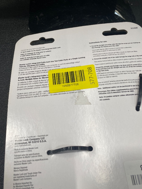 Photo 1 of ***LOCK NOT INCLUDED***Master Lock 8256DAT Spare Cable for Integrated Cable and Lock***LOCK NOT INCLUDED***