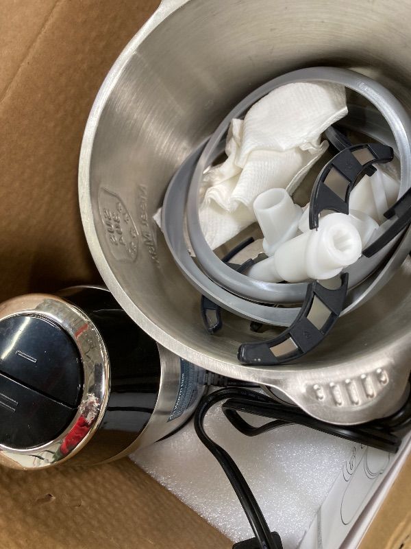 Photo 1 of ***USED***GANIZA Food Processors, Electric Food Chopper with Meat Grinder & Vegetable Chopper - 2 Bowls (8 Cup+8 Cup) with Powerful 450W Copper Motor - Includes 2 Sets of Bi-Level Blades for Fruits/Meat/Nuts