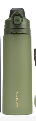 Photo 1 of 1 BOTTLE ONLY --------- TakeToday Collapsible Water Bottles 21oz (2 pack), Foldable Platinum Silicone Travel Water Bottle with Straw & Carry Strap, Leak-Resistant Screw Lid, Wide Mouth, BPA-Free for Hiking, Camping, Travel