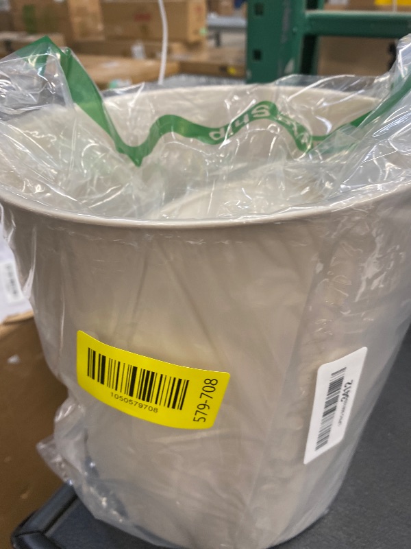 View 2 of ***BROKEN LID***Umbra 1.25 Gallon Mini Waste Can with Removable Swing-Top Lid - Small Garbage Bin for Kitchen, Bathroom, Bedroom, Office - Compact Trash Can Fit Under Tables & Counters - Linen***BROKEN LID***