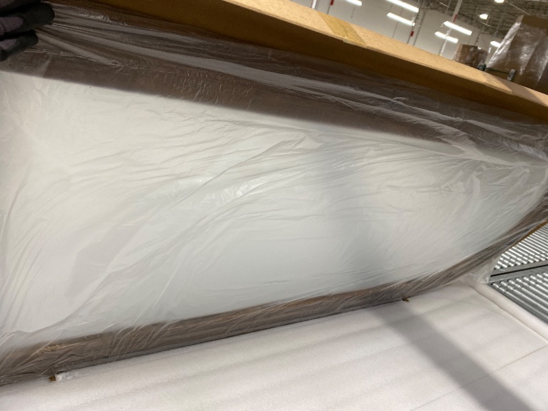 Photo 1 of **FRAME COMING LOOSE***HUNFA Arched Full Length Mirror with Solid Wood Frame, 71x32 Farmhouse Wall Mounted Floor Mirror with Stand, Vertical Hanging, Leaning Standing for Bedroom, Living Room, Brown