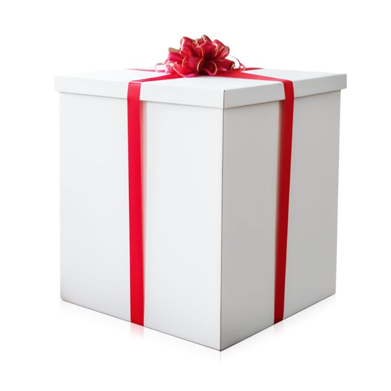 Photo 1 of *Damage to box* Extra Large Gift Box 28x28x28in—Giant, Jumbo, White Gift Boxes with Lid for Large Gifts, Big Presents for Birthday Surprise, Special Occasions, Unique Celebrations, Not for Heavy-Duty Storage Use